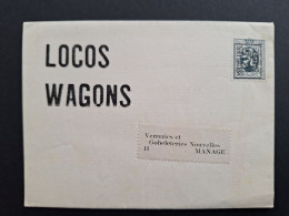 Typo 209A (BRUXELLES 1929 BRUSSEL) Op Envelop "LOCOS WAGONS" - Typos 1929-37 (Lion Héraldique)