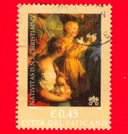 VATICANO - Usato - 2005 - Natale - Adorazione Dei Pastori, Opera Di François Le Moyne - 0.45 - Gebruikt