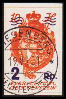 1921. LIECHTENSTEIN. Coat Of Arms 10 H Overprinted 2 Rp. BOLD. Luxus Cancel TRIESENBERG 19. VI... (Michel 43) - JF544584 - Oblitérés