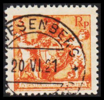 1921. LIECHTENSTEIN. Landeswappen Mit Putten. 3 Rp. Perf 12½.  LUXUS CANCEL.  (Michel 47B) - JF544590 - Gebruikt