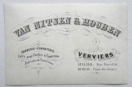 Carte Porcelaine Verviers Tannerie Corroyerie Van Nitsen & Houben - Porcelana