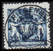 1921. LIECHTENSTEIN. Landeswappen Mit Putten. 7½ Rp. Perf 12½.  LUXUS CANCEL.  (Michel 49B) - JF544593 - Used Stamps