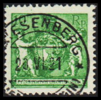 1921. LIECHTENSTEIN. Landeswappen Mit Putten. 10 Rp. Perf 12½.  LUXUS CANCEL.  (Michel 51B) - JF544595 - Used Stamps