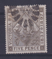 Barbados: 1897/98   Diamond Jubilee    SG120    5d   [white Paper]    Used - Barbados (...-1966)