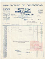 13-J.Chapel & Cie.." Le Renard Bleu "...Confections, Vêtements, Draperies, Velours, Sénas....(Bouches-du-Rhône)...1961 - Kleding & Textiel