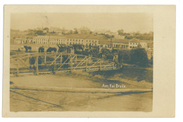 RO 77 - 16526 BRAILA, Bridge, Romania - Old Postcard, Real PHOTO, CENSOR - Used - 1918  - Rumänien