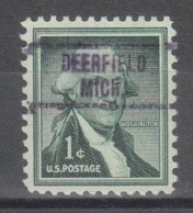 USA Precancel Vorausentwertungen Preo Locals Michigan, Deerfield 734 - Precancels