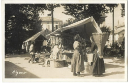 LUGANO: Echt-Foto-AK MERCATO Detailansicht ~1925 - Lugano