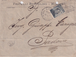 1906 Busta Con Affrancatura PERFIN FR  Fratelle Roechling Annullo Meccanico A Targhetta Fiera Int. Di Milano - Storia Postale