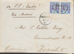 1903. STRAITS SETTLEMENTS Edward VII 2 Ex 8 C. With Perfin S. K. C (Schmidt, Küstermann & Co O... (Michel 83) - JF544624 - Straits Settlements