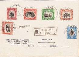 1929. NORTH BORNEO. Country Motives. 1, 2, 3, 4, 5, 12 C. Perf. 12½ On Registered Envel... (MICHEL 202, 206+) - JF544634 - Borneo Del Nord (...-1963)