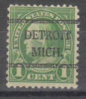 USA Precancel Vorausentwertungen Preo Bureau Michigan, Detroit 642-42 - Precancels