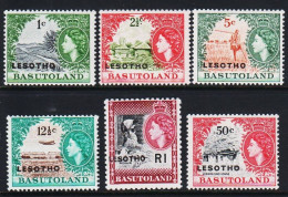 1966. LESOTHO. LESOTHO Overprint On Stamps From BASUTOLAND, Complete Set With 6 Stamps. Nev... (Michel 15-20) - JF544636 - Lesotho (1966-...)