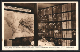 AK Köln, Pressastand Des Advent-Verlags 1928  - Bibliothèques
