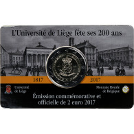 Belgique, 2 Euro, 200 Ans - Université De Liège, Coin Card, 2017, Bruxelles - Belgique