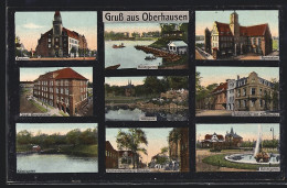 AK Oberhausen / Rhld., Städtische Berufsschule, Kaisergarten, Gymnasium  - Oberhausen