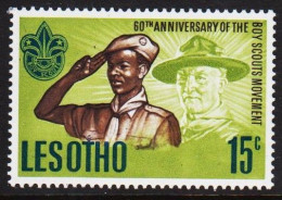 1967. LESOTHO. 60 Years Scouting. Never Hinged.  (Michel 43) - JF544648 - Lesotho (1966-...)