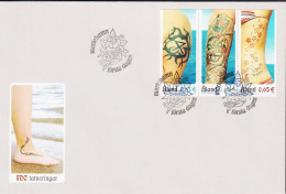 2006. ÅLAND. TATTOOS In Complete Set As 3stripe On FDC.  (Michel 270-272) - JF544665 - Ålandinseln