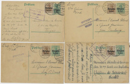 4 X Postkarte - GEPRUFT - Stempels ST.TRUIDEN - DIEST - GELINDEN - Andere & Zonder Classificatie