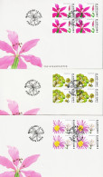 2007. ÅLAND. BEACH FLOWERS In Complete Set In 4blocks On 3 FDC.  (Michel 274-276) - JF544669 - Aland