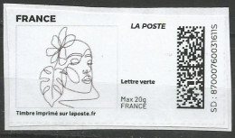 MON TIMBRE EN LIGNE  MONOCHROME OBLITERE - Used Stamps