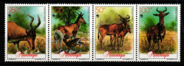 Mosambik 1231-1234 Postfrisch Viererstreifen / Wildtiere #IH392 - Mozambique