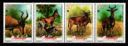 Mosambik 1231-1234 Postfrisch Viererstreifen / Wildtiere #IH392 - Mozambico