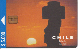TARJETA DE CHILE DE $5000  DE LA ISLA DE PASCUA DE TIRADA 20000 - Chili