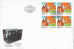 2007. ÅLAND. Ture Bengtz In 4block On FDC.  (Michel 286) - JF544684 - Aland