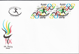 2008. ÅLAND. Olympics Peking In 4stripe On FDC.  (Michel 295) - JF544694 - Ålandinseln