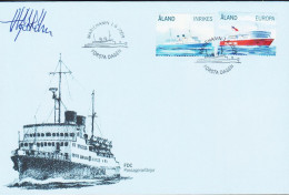 2009. ÅLAND. INRIKES + EUROPA Complete Set Ships Viking And VIKING LINE On FDC. Signed (a... (Michel 312-313) - JF544720 - Ålandinseln