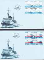 2009. ÅLAND. INRIKES + EUROPA Complete Set Ships Viking And VIKING LINE In 4blocks On FDC... (Michel 312-313) - JF544721 - Aland