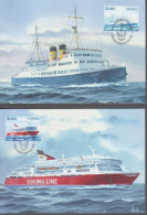 2009. ÅLAND. INRIKES + EUROPA Complete Set Ships Viking And VIKING LINE On MAXICARDS FDC.... (Michel 312-313) - JF544722 - Aland