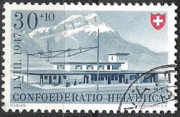 Schweiz Suisse PRO PATRIA 1947: FLÜELEN Zu WII 37 Mi 483 Yv 440 Mit Eck-Stempel Von VÄTTIF (Zu CHF 18.00) - Used Stamps