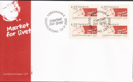 2002. DANMARK. Landsforeningen LEV In 4block On FDC 13.3.2002.  (Michel 1305) - JF544773 - Storia Postale