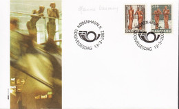 2002. DANMARK. NORDEN ART Complete Set On FDC 13.3.2002. Signed (autograph) By The Desi... (Michel 1303-1304) - JF544774 - Storia Postale