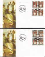 2002. DANMARK. NORDEN ART Complete Set In 4blocks On FDC 13.3.2002. Signed (autograph) ... (Michel 1303-1304) - JF544775 - Lettres & Documents