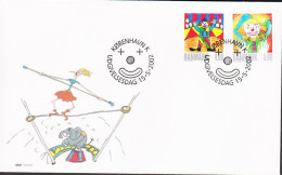 2002. DANMARK. EUROPA Circus Complete Set On FDC 15.5.2002.  (Michel 1310-1311) - JF544776 - Briefe U. Dokumente