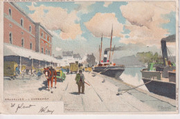 BELGIUM - Artist Signed Ranoe - Bruxelles L'Entrepot With Ships. Undivided Rear And Used To Paris - Maritime