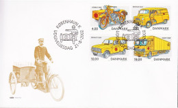 2002. DANMARK. Post Transport Means Complete Set On FDC 21.8.2002.  (Michel 1312-1315) - JF544780 - Lettres & Documents