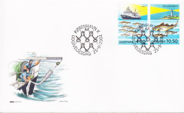2002. DANMARK. Maritime Research Complete Set On FDC 25.9.2002.  (Michel 1316-1317) - JF544786 - Briefe U. Dokumente