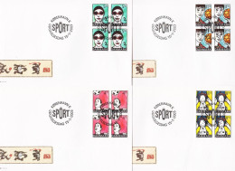 2003. DANMARK. SPORT Complete Set In 4blocks On FDC 15.1.2003.  (Michel 1331-1334) - JF544791 - Covers & Documents