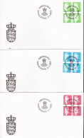 2003. DANMARK. Margrethe Complete Set With 4,25 + 6,25 And 8,50 In 4blocks On FDC 15.1.... (Michel 1327-1329) - JF544793 - Brieven En Documenten