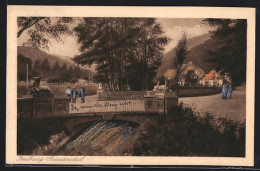 AK Freiburg-Günterstal, Strassenpartie Mit Brücke  - Freiburg I. Br.