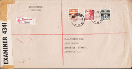 1943. FAROES. Provisional Issue. 60 Øre On 6 Øre On CENSORED REGISTERED Cover  Together With 2... (Michel 6+) - JF544821 - Färöer Inseln