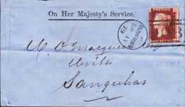 1879. ENGLAND. Victoria. ONE PENNY. Plate 216 On Fine Small On Her Majesty's Service Cover To ... (Michel 16) - JF544826 - Altri & Non Classificati