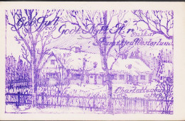 1919. SVERIGE BREFKORT 10 ÖRE GUSTAV Print 1019 Cancelled STOCKHOLM 24.12.19. Reverse Private Print In Pur... - JF544831 - Postal Stationery