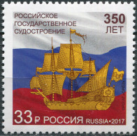 RUSSIA - 2017 -  STAMP MNH ** - 350th Anniversary Of Russian State Shipbuilding - Neufs