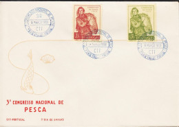 1951. PORTUGAL. Fishing Conference. Complete Set With 2 Stamps On FDC.  (Michel 760-761) - JF544843 - FDC