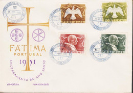 1951. PORTUGAL. Fatima Complete Set With 4 Stamps On FDC.   (Michel 762-765) - JF544844 - FDC